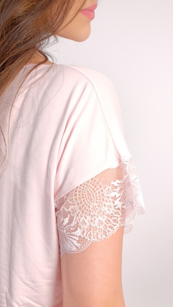 Soothe Blush Lace Pants Set